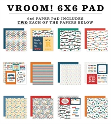 Echo Park Paper Pad 6x6" - Vroom!